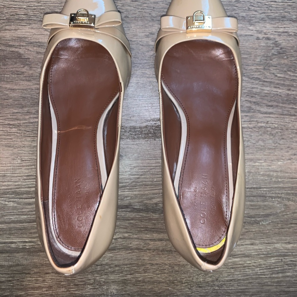 Cole Haan Nude Bow Heels Size 8.5 - Picture 5 of 8